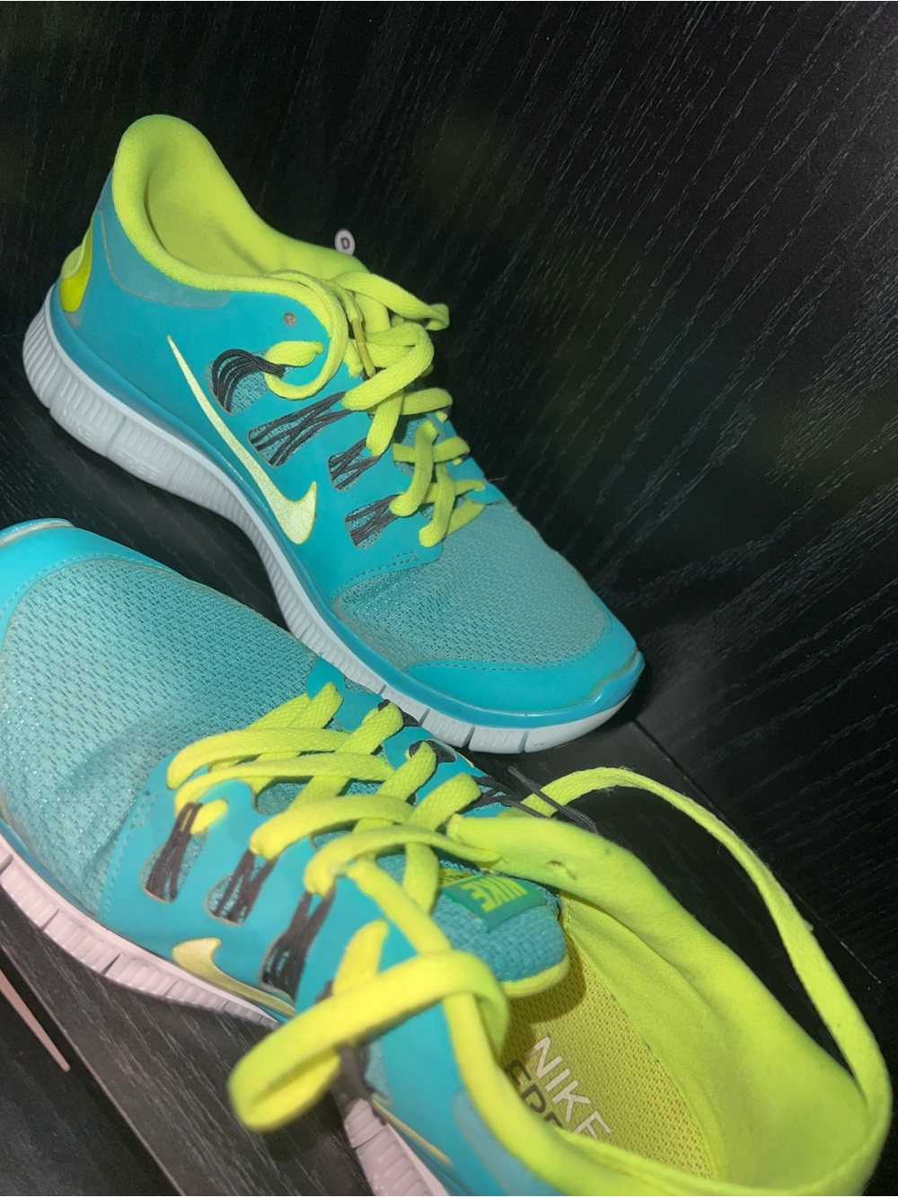 Nike Neon Yellow & Teal Athletic Shoes